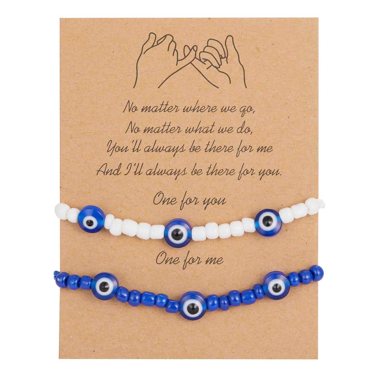 Vänskapsarmband nazar skyddande öga 2st onda ögat armband