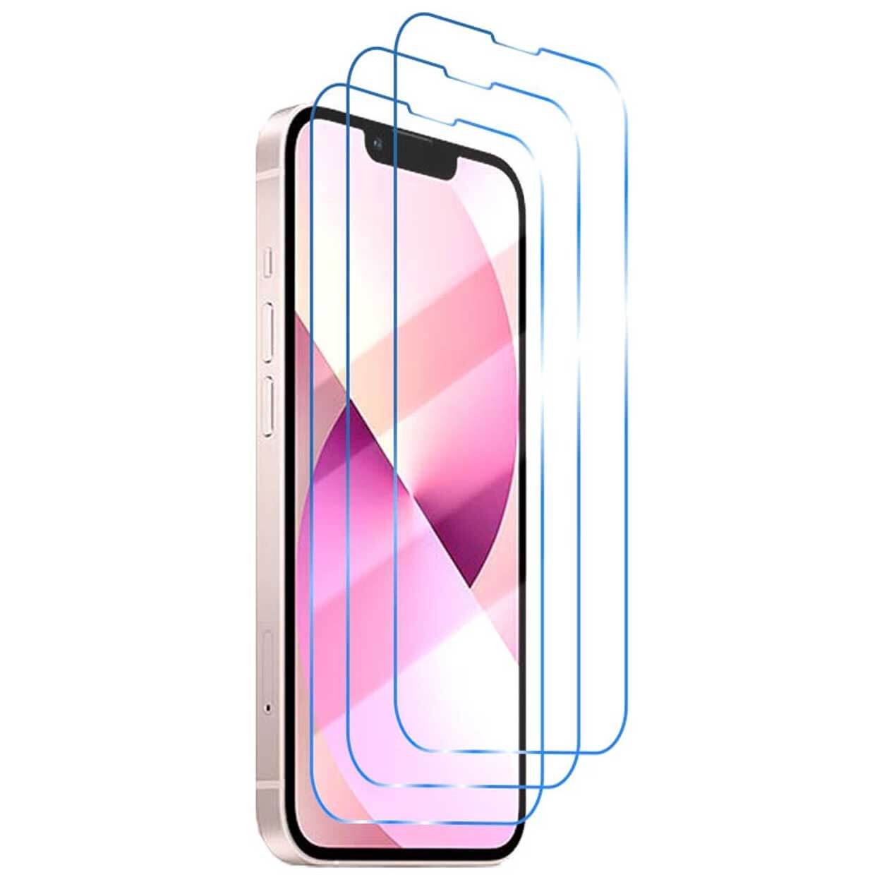 3-pack iphone 14 skärmskydd hd härdat glas