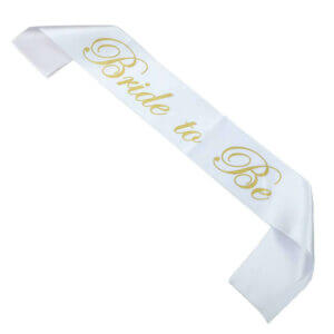 Bride To Be Ordensband Banderoll Vit Guld