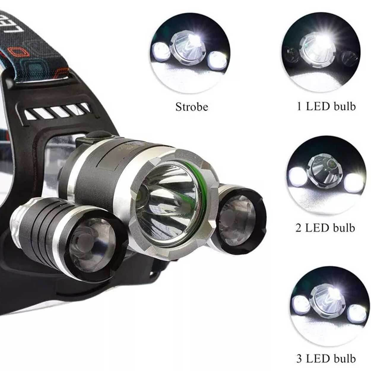 Uppladdningsbar 30w led pannlampa