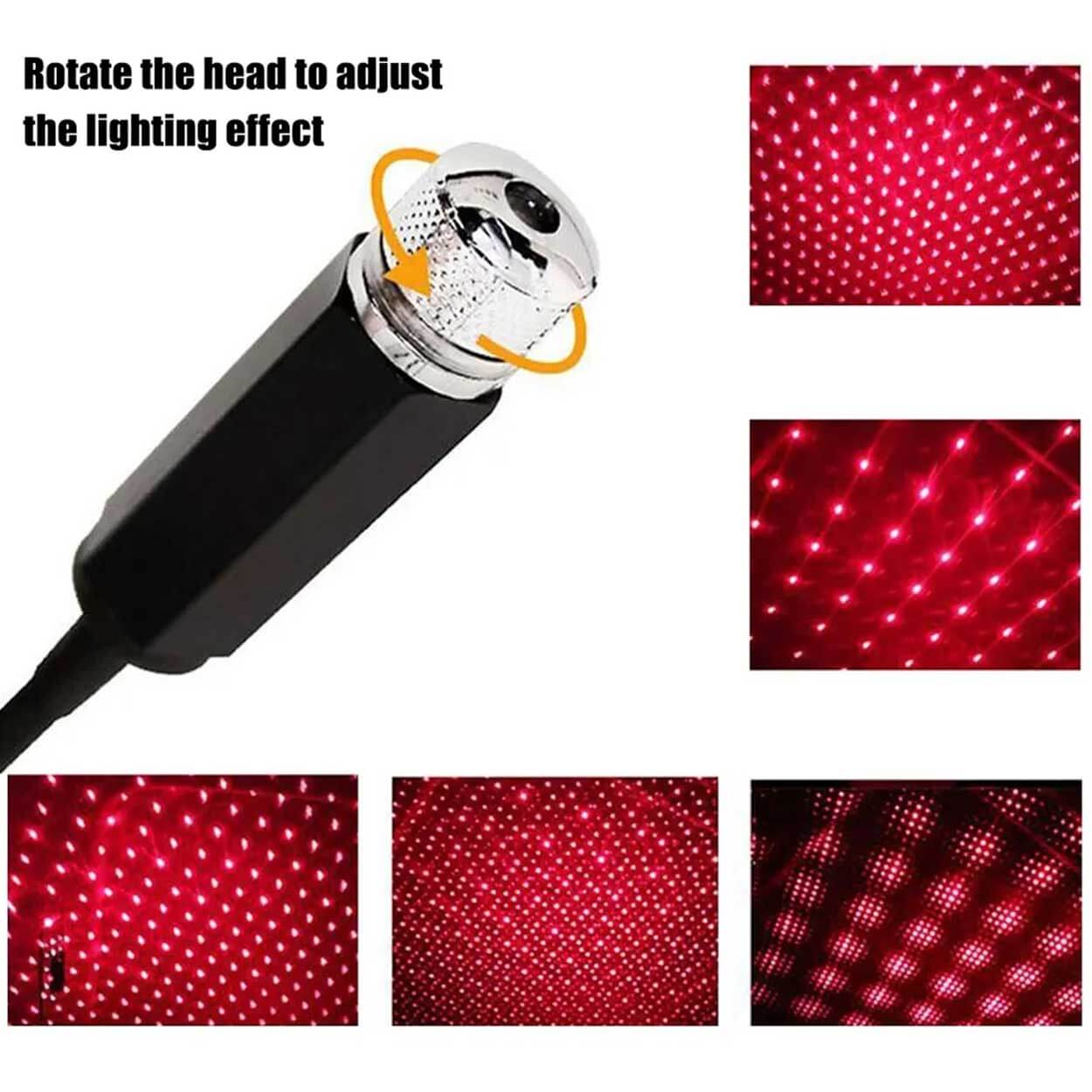Galaxy projektor led discolampa för bilen usb