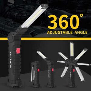 360 led arbetslampa med magnet - uppladdningsbar
