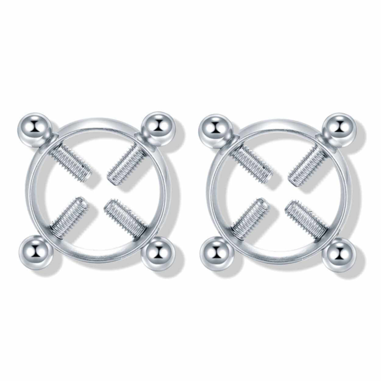 Fake bröstpiercing utan hål nipple piercing bröstvårta silver