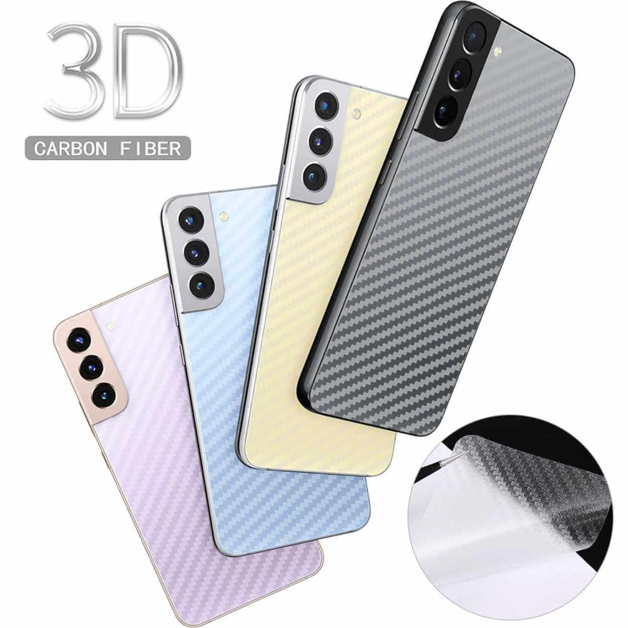 Galaxy s22 skyddsfilm för baksida kolfiber vinyl skin