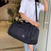 Lätt weekendbag med skofack träningsväska svart