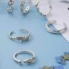12-pack tåringar ringar justerbar storlek - silver