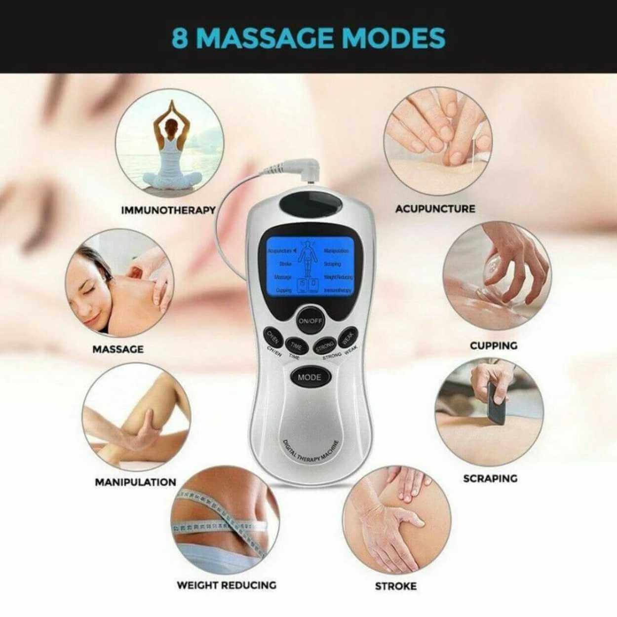 Ems tens massage stela muskler elektronisk muskelstimulator