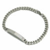 Kedja Armband Länk Med Id Bricka Stål Silver