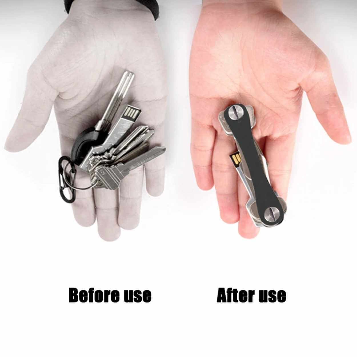 Key organizer nyckelhållare nyckelring svart