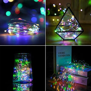 1m Mini Led Ljusslinga Batteridriven Flerfärgad