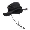 Hatt Med Snöre Boonie Hat Brim Solhatt Svart