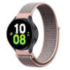 Galaxy Watch 4/5 Armband 20mm Nylon Kardborre Rosa Beige