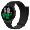 Galaxy watch 4/5 armband 20mm nylon kardborre svart