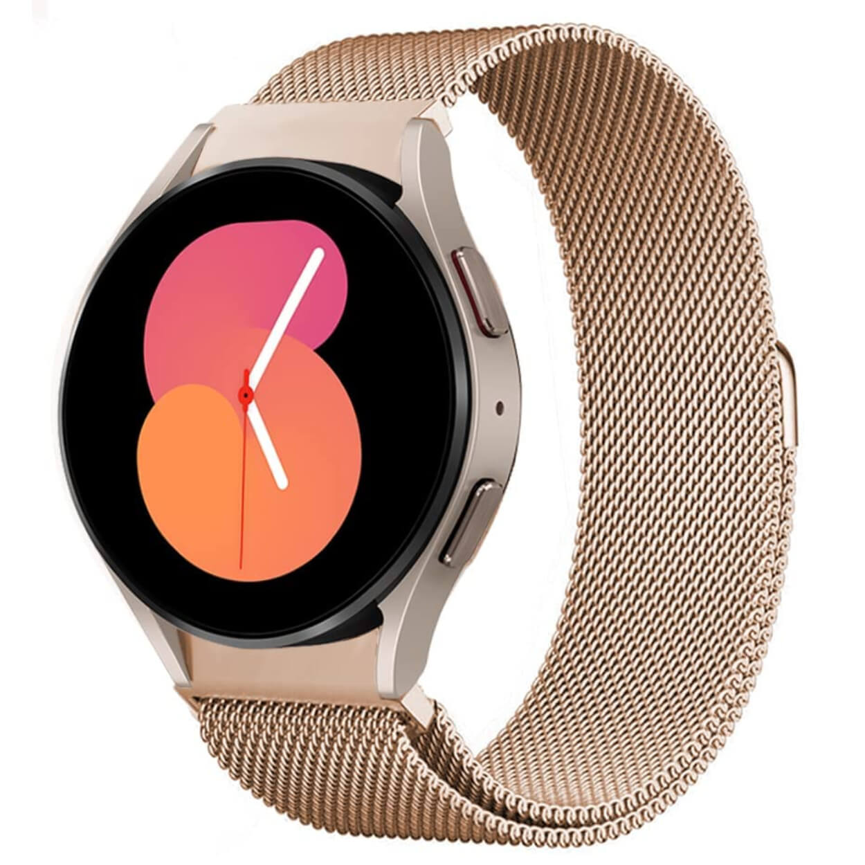 Galaxy watch 4/5 metall armband 20mm milanese mesh roséguld