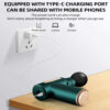 Mini massagepistol med usb-c ultraportabel - 1 huvud svart