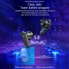 Trådlösa rgb gaming tws bluetooth stereo in-ear hörlurar usb-c svart