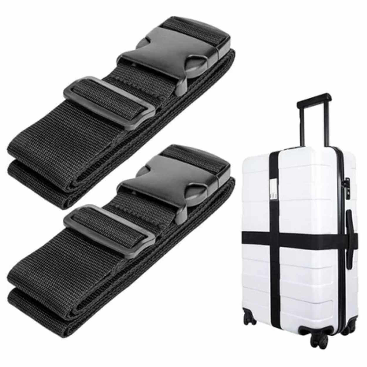 2-pack bagagerem bagageband svart