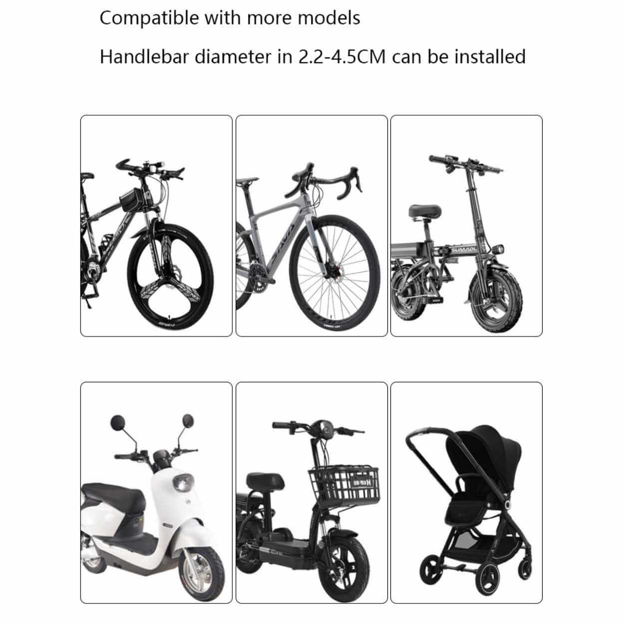 Cykel mobilhållare och flaskhållare - mobil och flaska