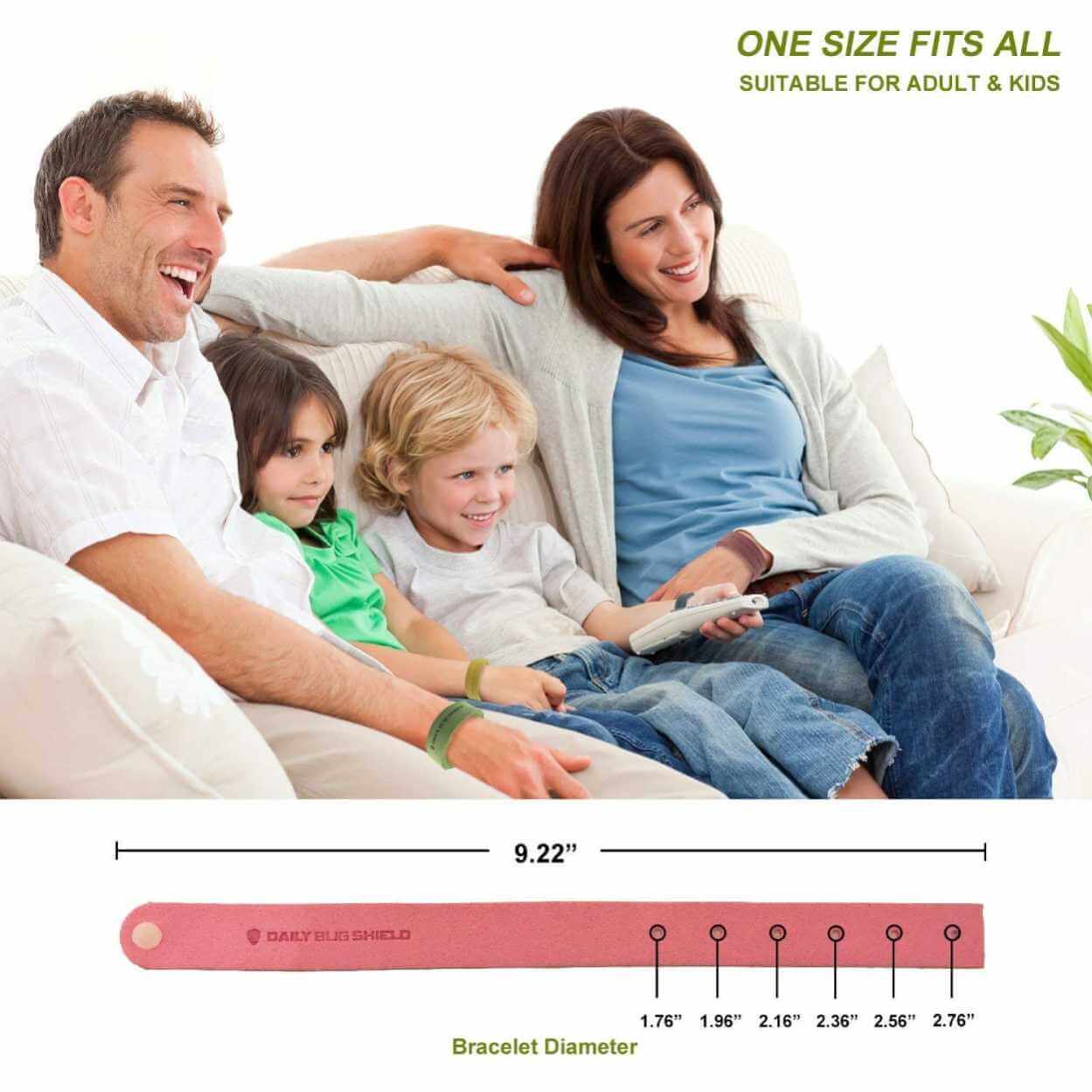 5-pack myggarmband naturligt anti mygg