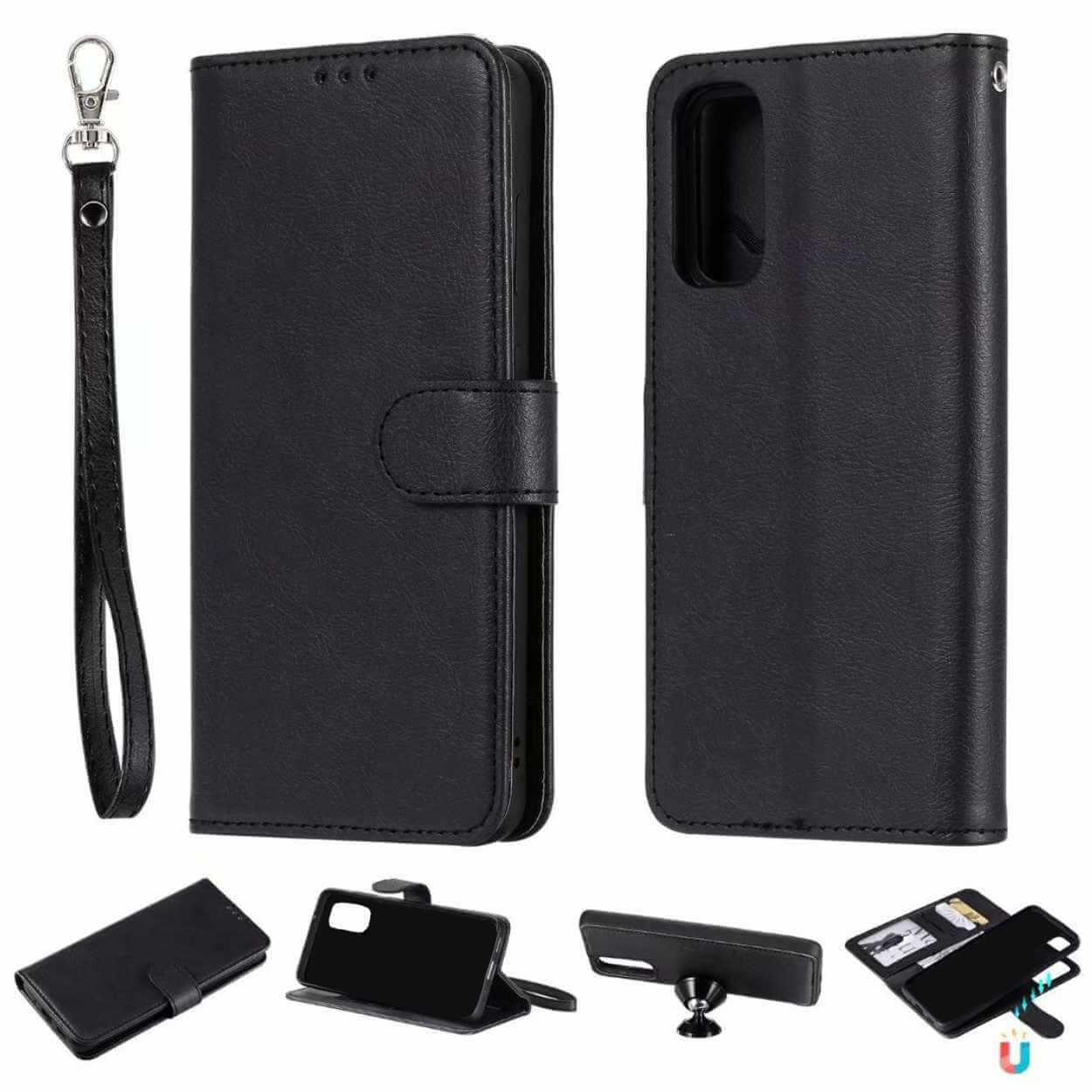 Samsung galaxy s22 2-i-1 magnetiskt plånboksfodral svart