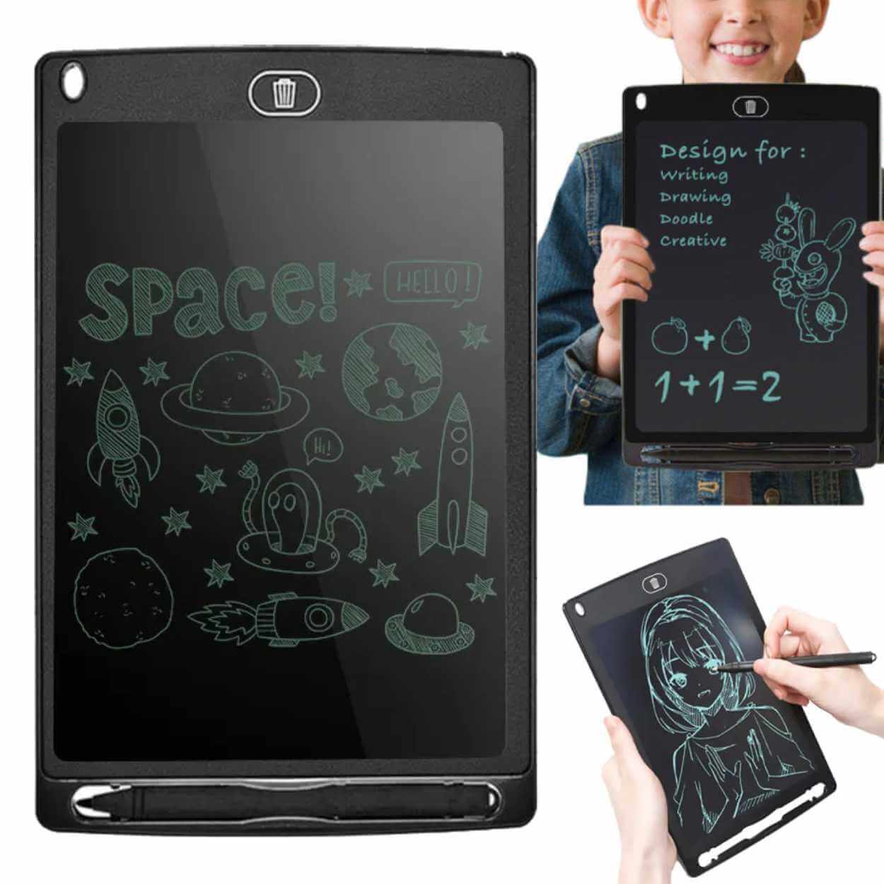 Digital ritplatta för barn och vuxna - 8,5" lcd - skriv och rita