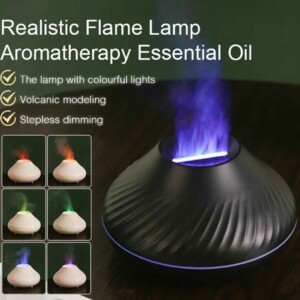 Aroma Diffuser Luftfuktare Med Flammande Sken