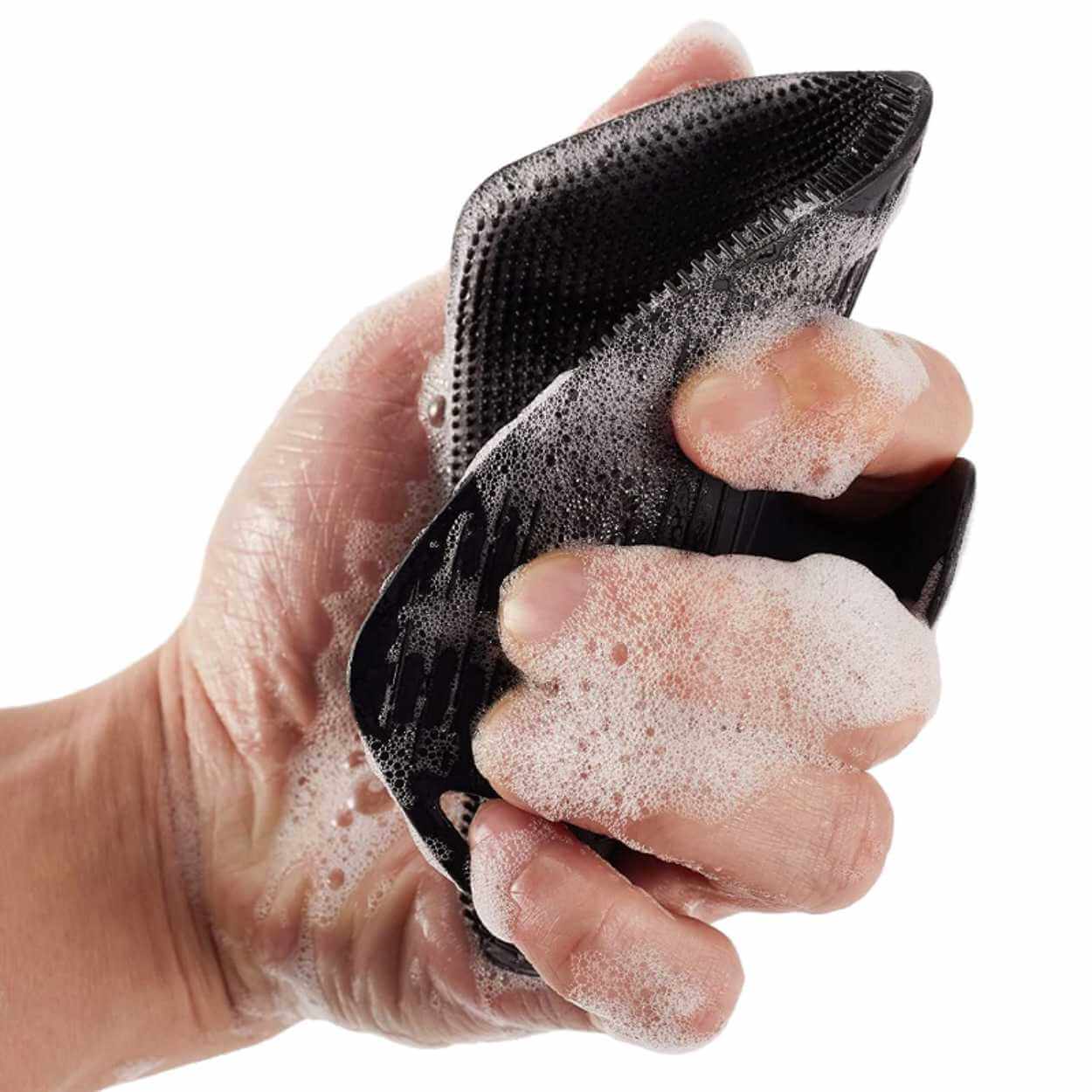 Exfolierande silikon duschborste för män - body scrubber