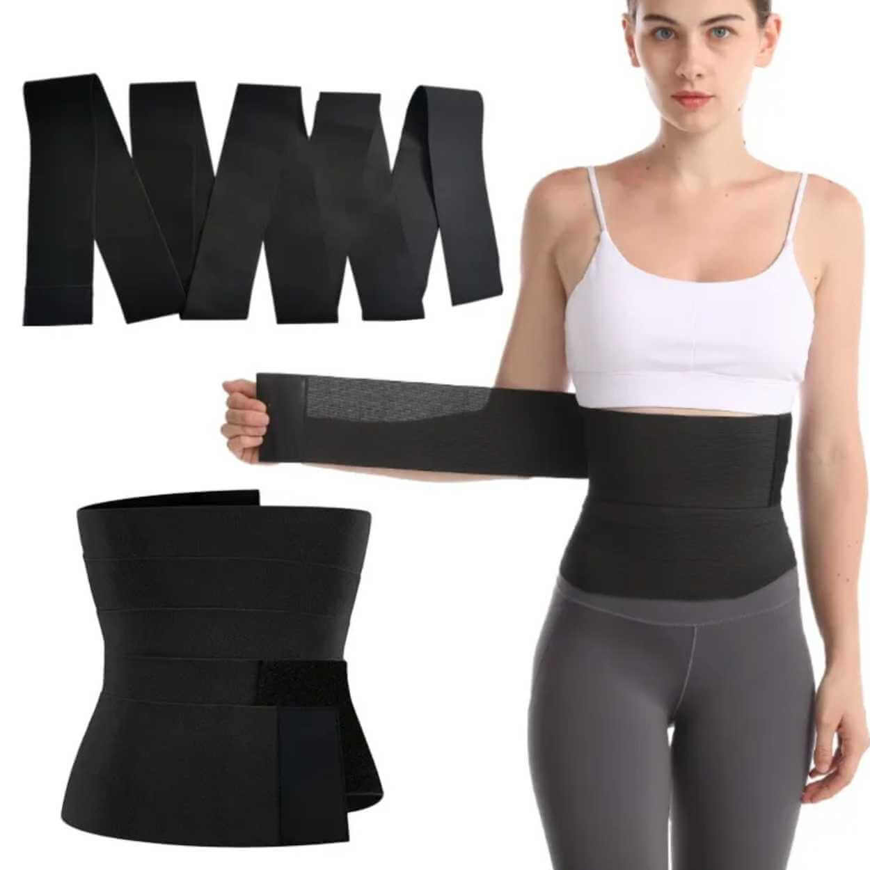 Free size waist shaper midjetränare 4m svart