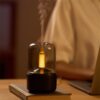 Retro aroma diffuser luftfuktare med belysning svart