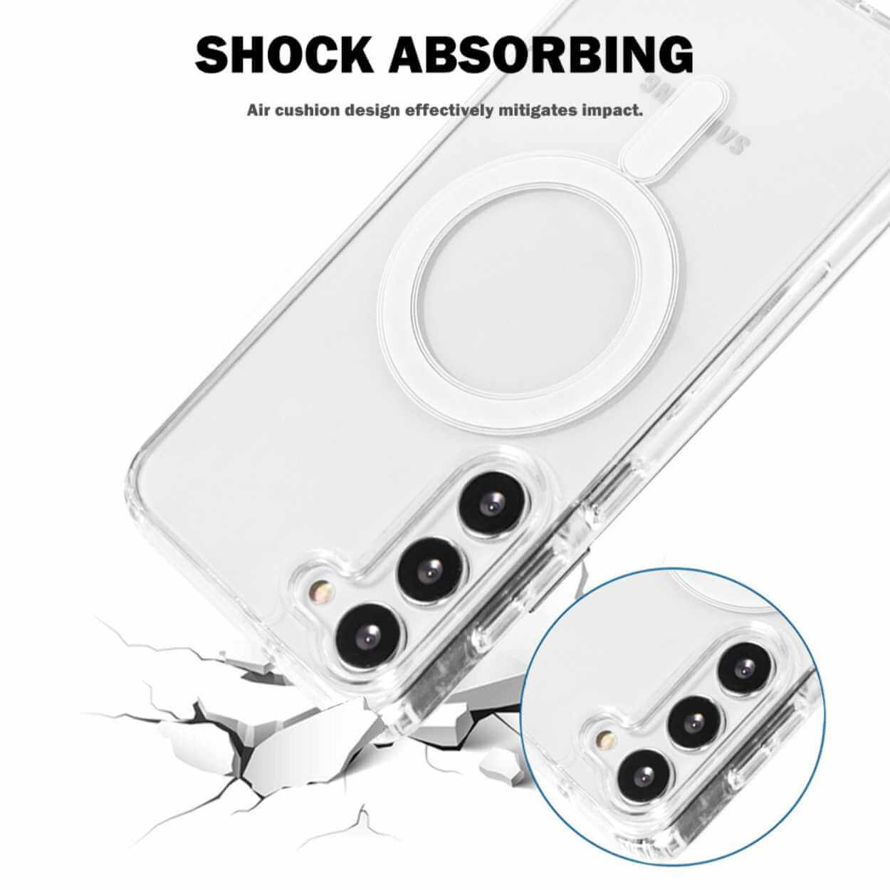 Galaxy s23 magsafe mobilskal genomskinligt