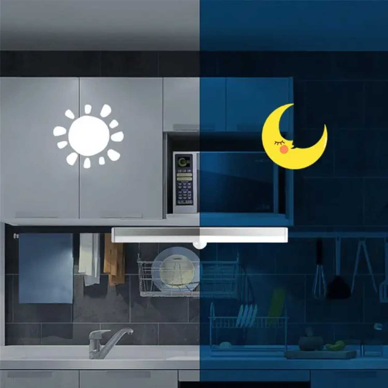 Trådlös led lampa med rörelsesensor och magnetfäste