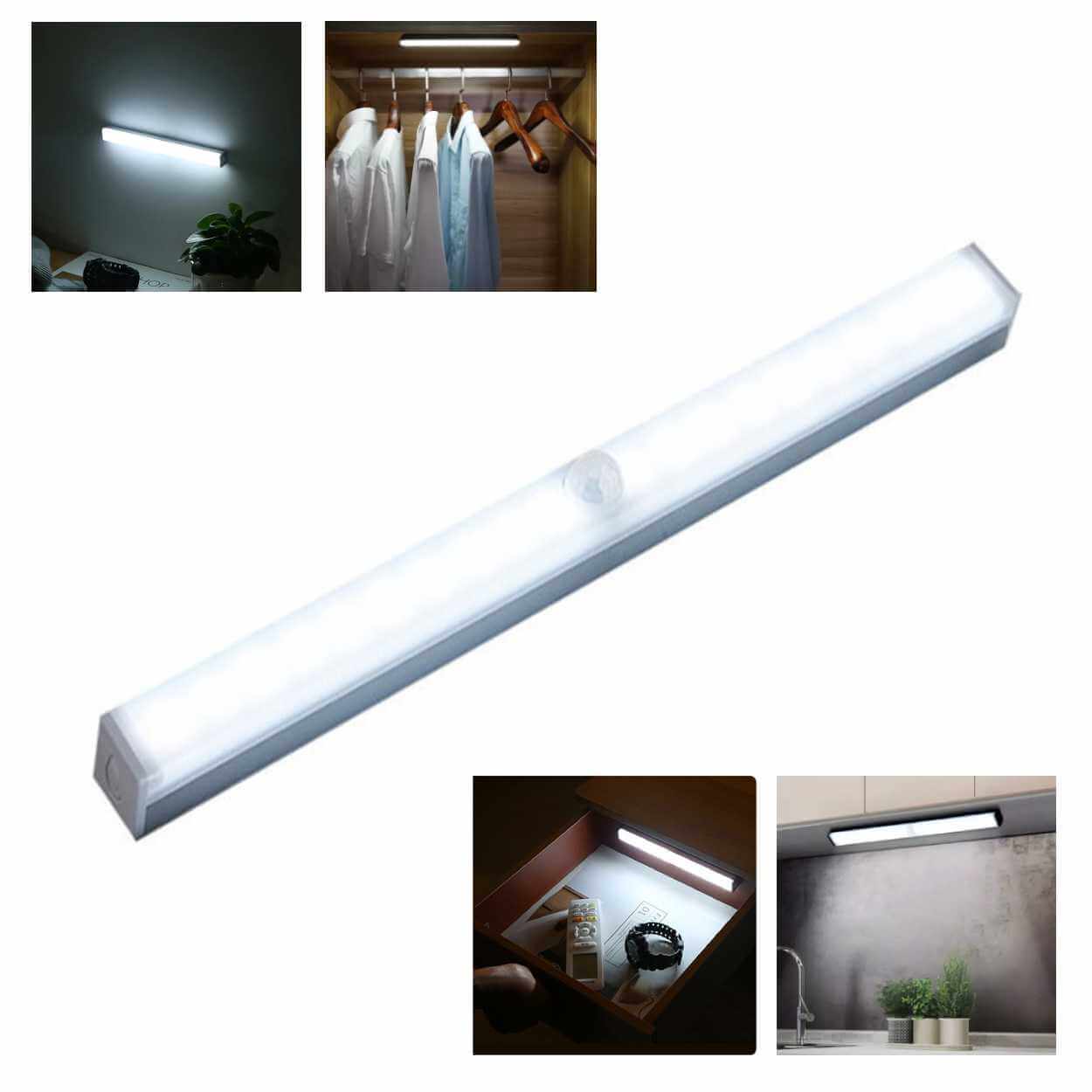 Trådlös led lampa med rörelsesensor och magnetfäste