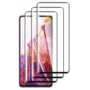3-pack galaxy s21 fe härdat glas skärmskydd hd kolfiber