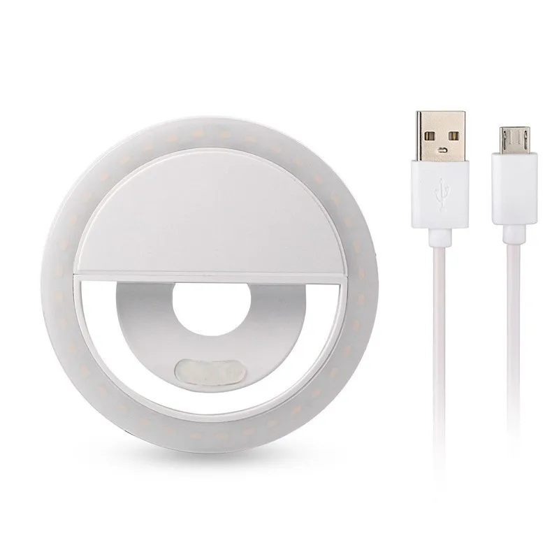 Clip-on selfie lampa för smartphone led ring light