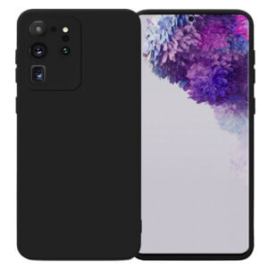 Tunt galaxy s20 ultra skal med linsskydd svart