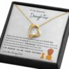 Present Halsband till Dotter, Hjärta Kubisk Zirkon Guld