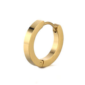 Piercing örhänge tjock ring guld