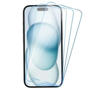 3-Pack iPhone 16 Heltäckande Skärmskydd HD Härdat Glas