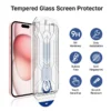 Easy install iphone 15 skärmskydd hd härdat glas