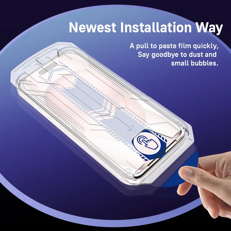 Easy install iphone 15 skärmskydd hd härdat glas - bild 6