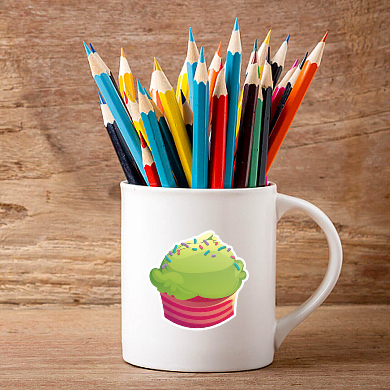 50 stk. Klistremerker med cupcakes, mat og desserter - bilde 4