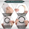 Magsafe ring självhäftande adapter för mobilskal vit