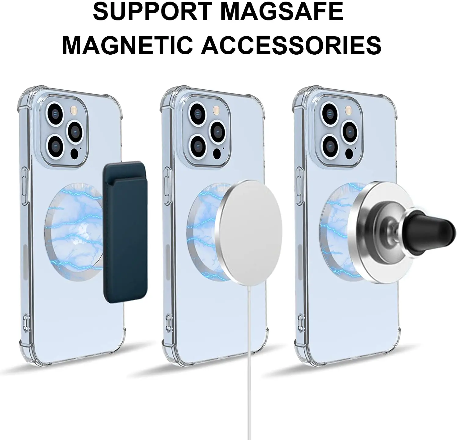 Magsafe ring självhäftande adapter för mobilskal vit - bild 2