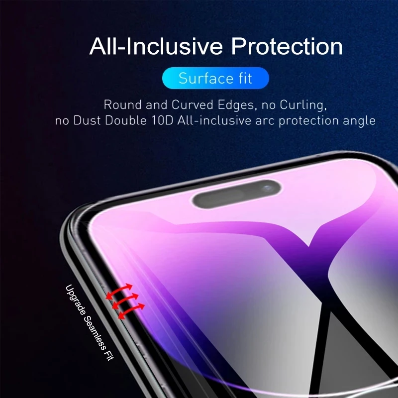 2-pack heltäckande iphone 14 pro skärmskydd tpu - bild 2