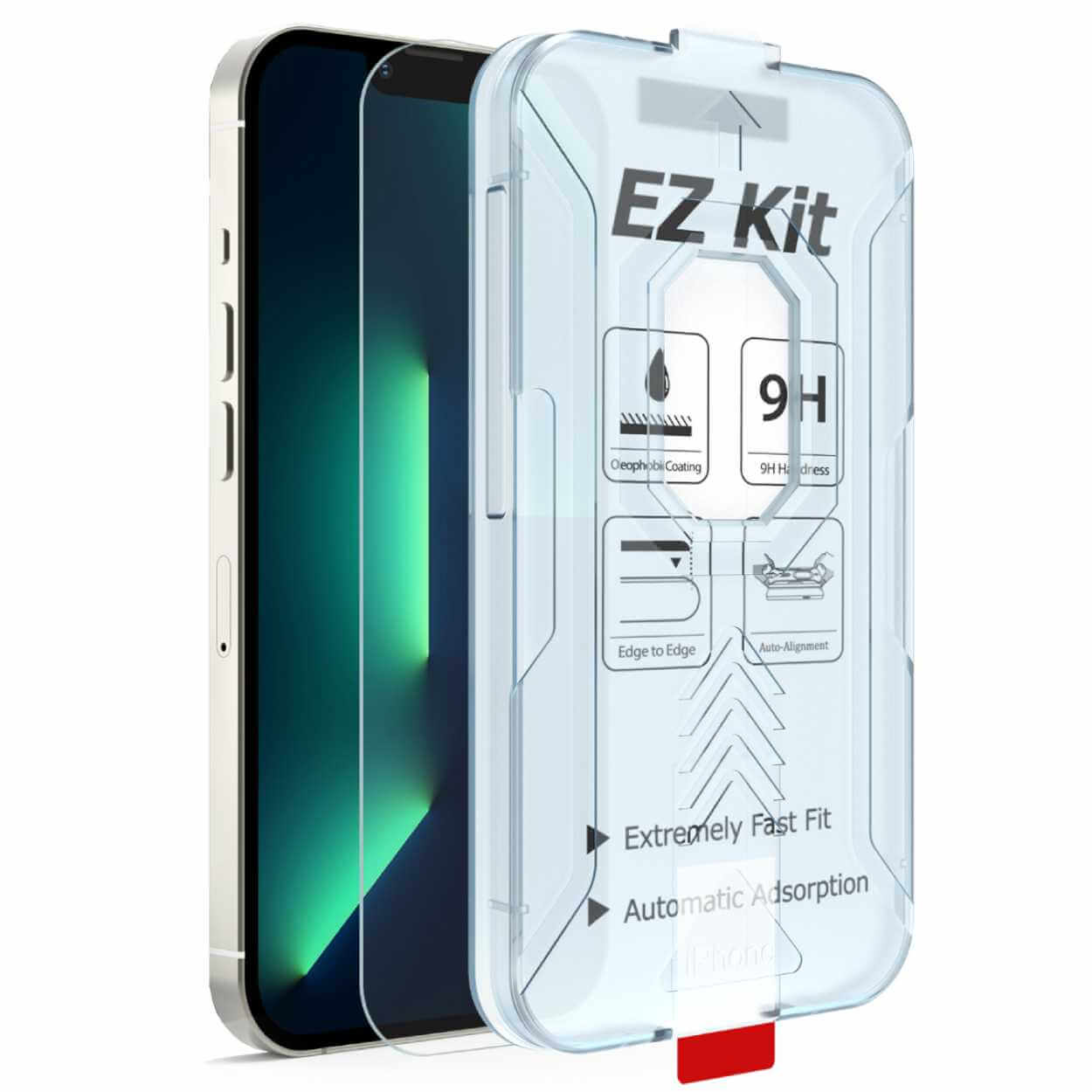 Enkel installation iphone 13 skärmskydd hd härdat glas