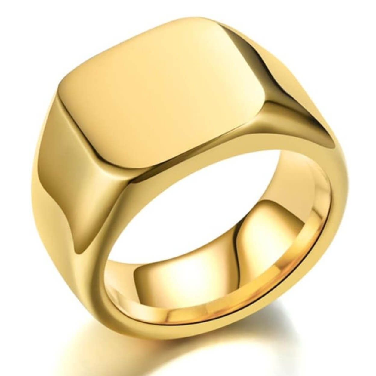 Slät klackring guld 9