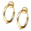 2 stk. clip-on ring - falsk piercing uten hull gull
