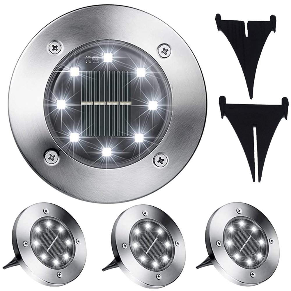 4-pack solcell spotlights led markbelysning