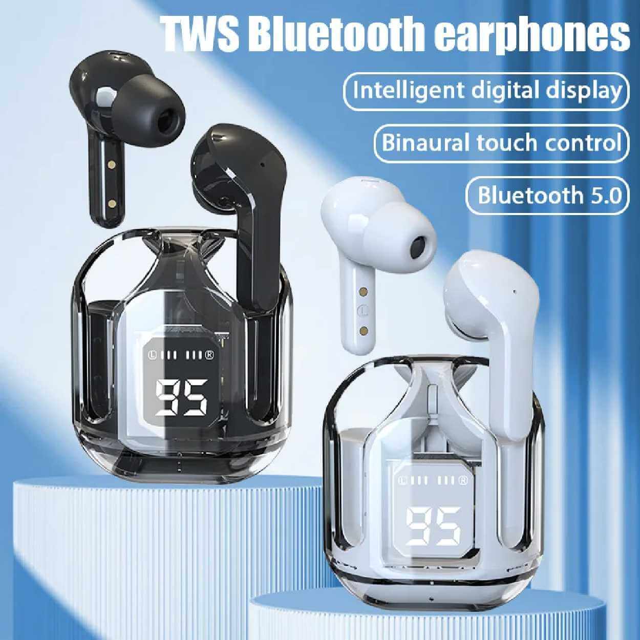 Air31 tws enc max bluetooth stereo in-ear hörlurar usb-c svart - bild 9