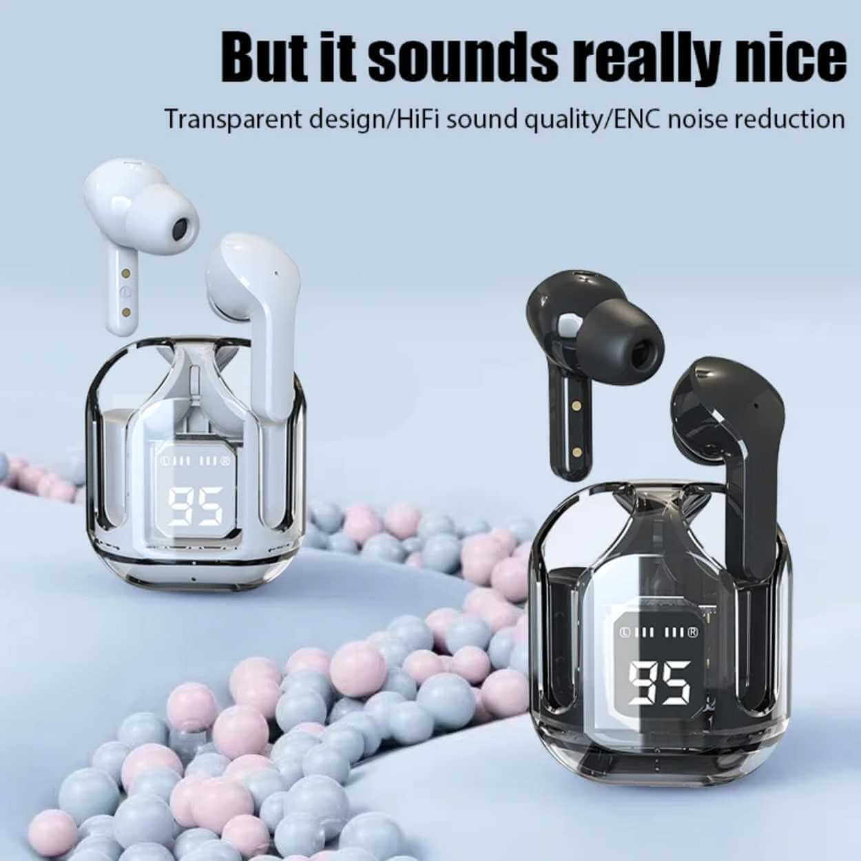 Air31 tws enc max bluetooth stereo in-ear hörlurar usb-c svart - bild 10